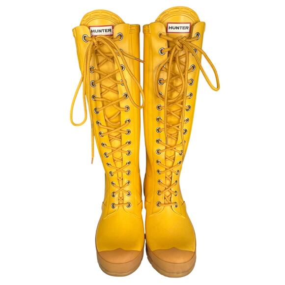 Hunter Women’s Watling Yellow Tall Rain Boots Size US 8 - Picture 7 of 11
